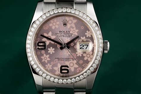 rolex blue floral dial|rolex datejust 116244.